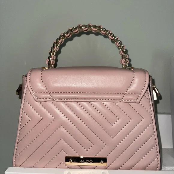 Pink Handbag with gold features | prom graduation - Picture 2 of 3